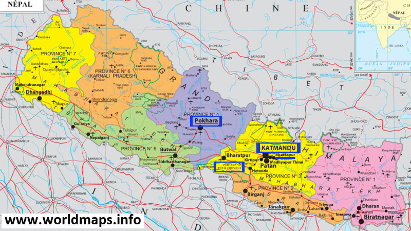 Nepalin kartta